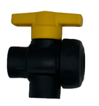 3/4" Poly 3 Way Ball Valve