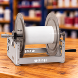 Kings 12-inch Manual Aluminum Hose Reel with Stainless Manifold
